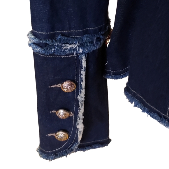 AS•HRO Denim/Mixed Materials Skirt/Jacket Set, XXL, fits like 16W-18W. - Picture 3 of 16